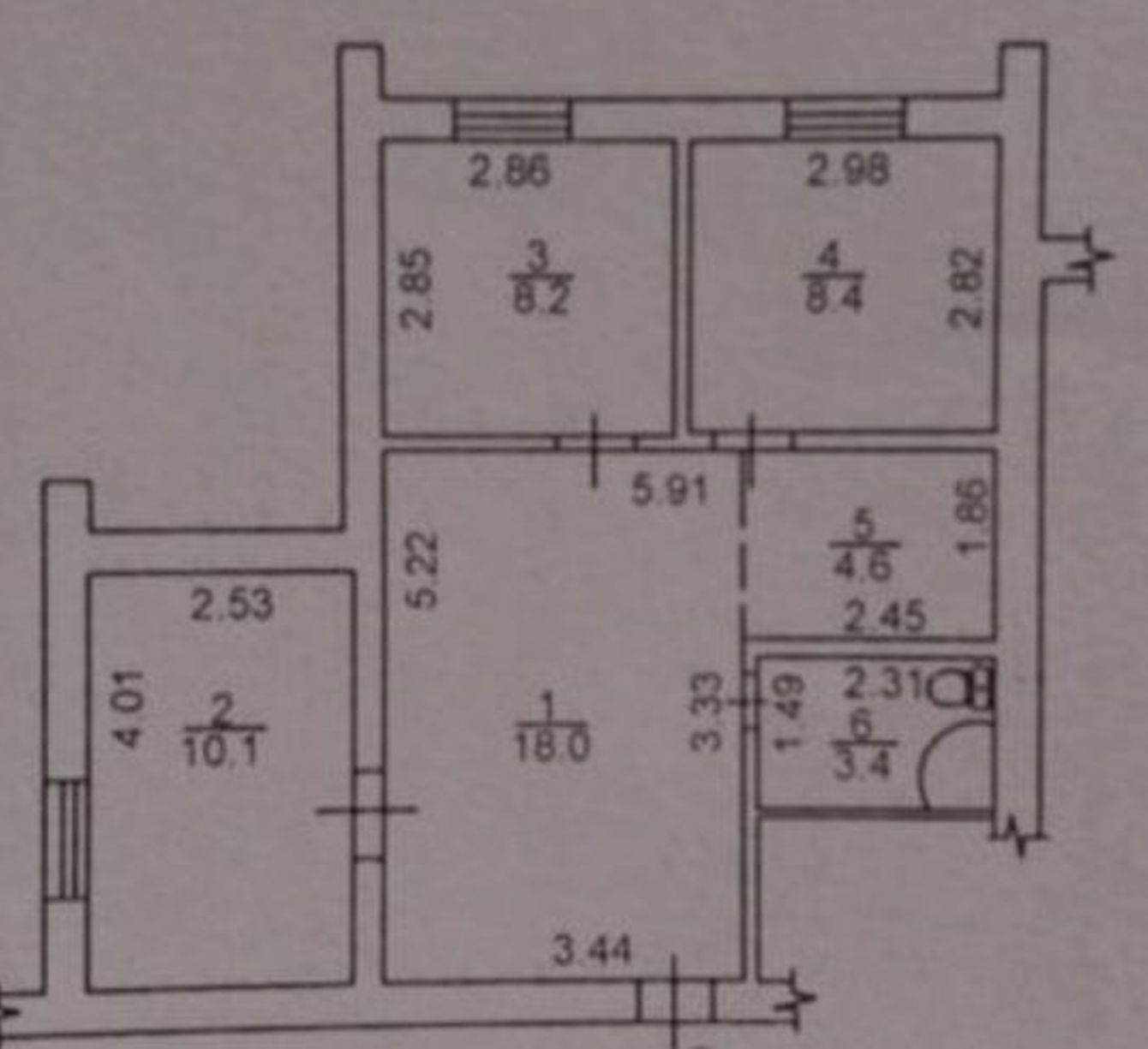 Mieszkanie 3 pokoi 53 m² Odessa, Ukraina