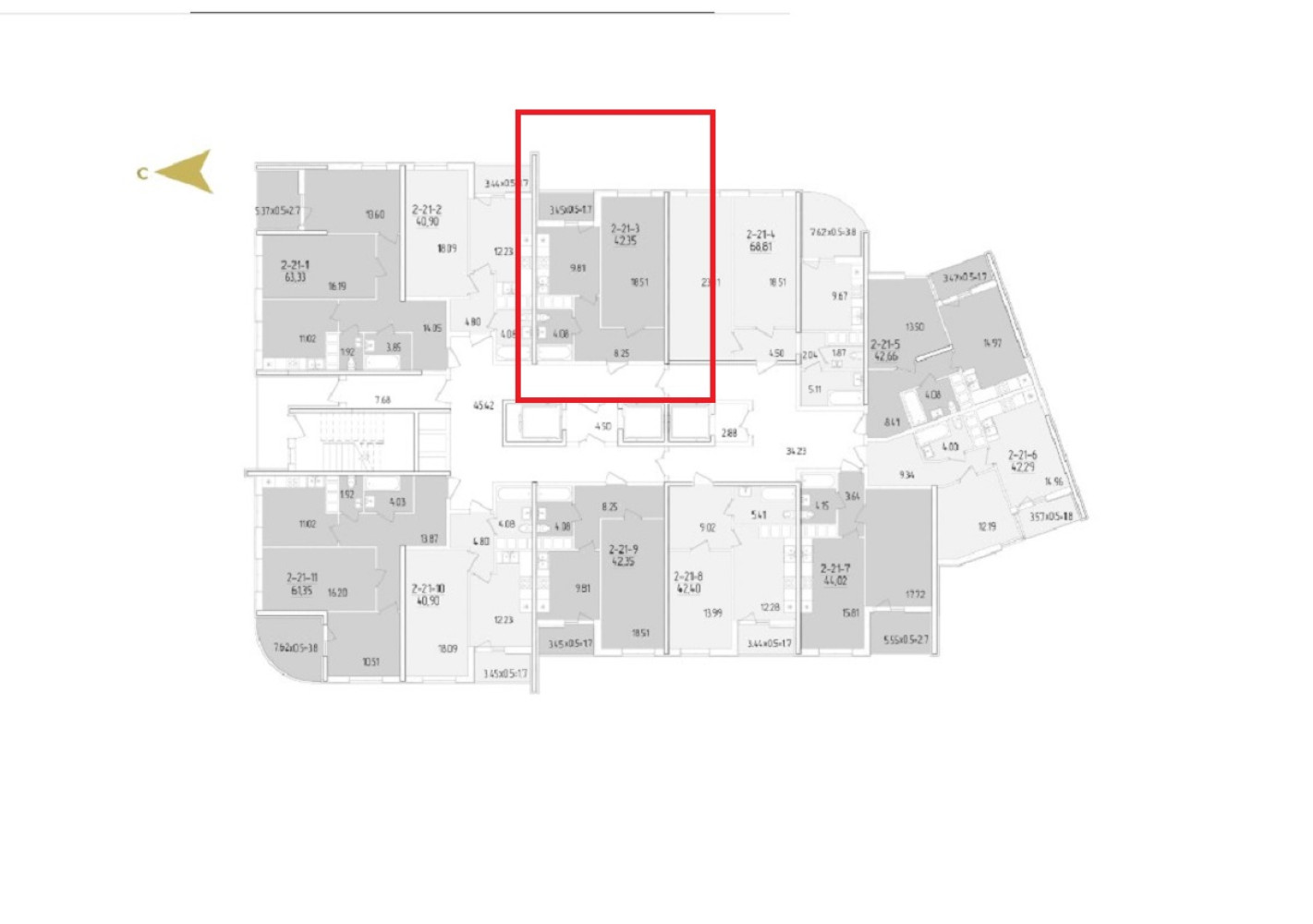 1 room apartment 42 m² Odesa, Ukraine