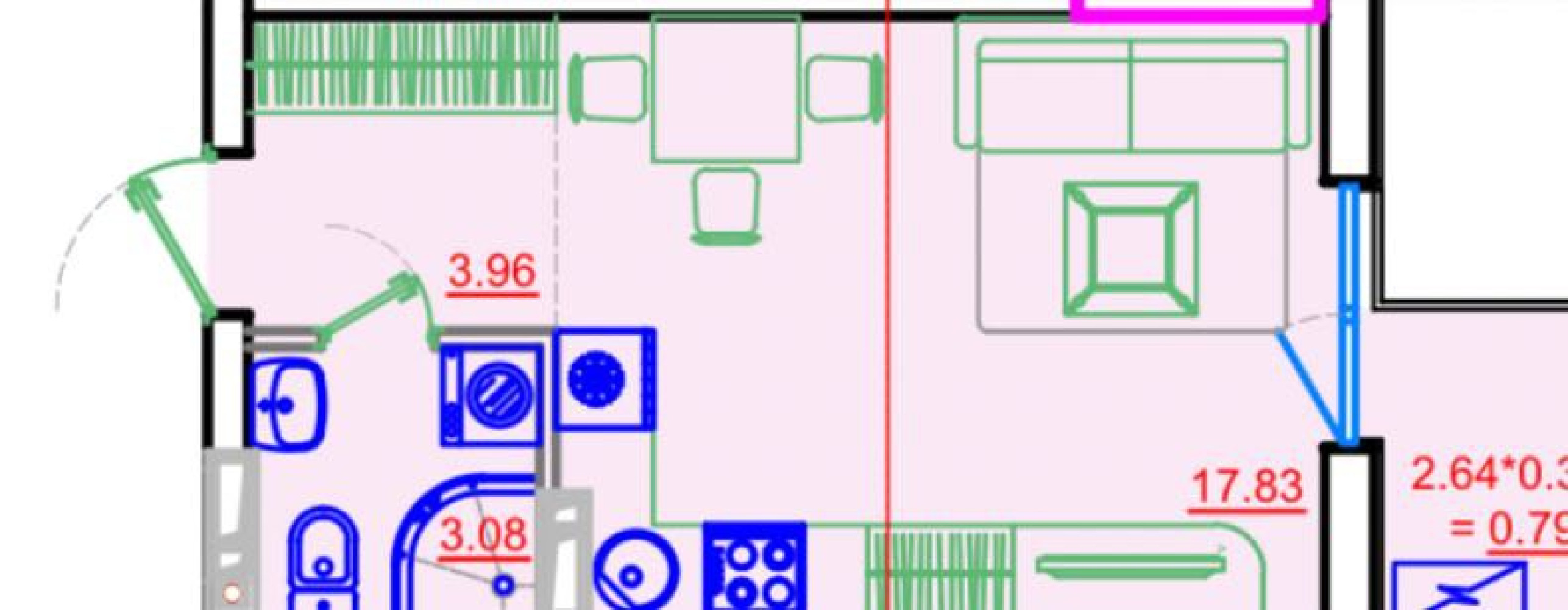 1 room apartment 26 m² Odesa, Ukraine