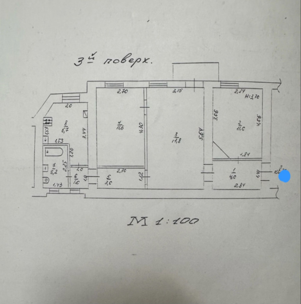 Квартира 3 комнаты 60 м² Одесса, Украина