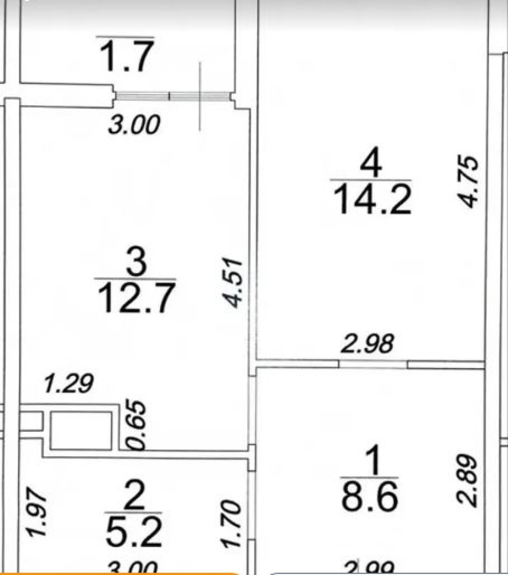 1 room apartment 42 m² Odesa, Ukraine