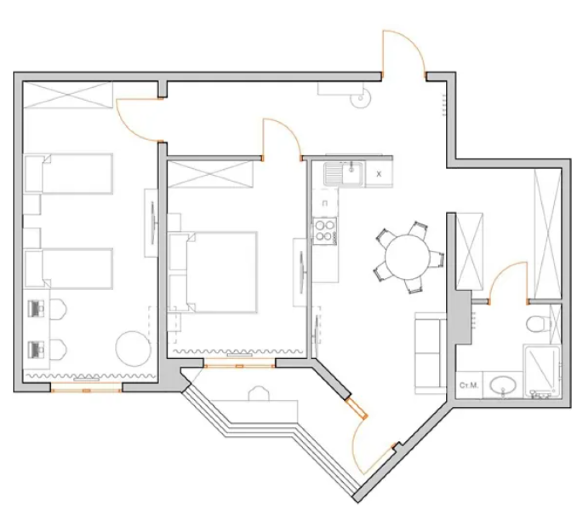 2 room apartment 76 m² Odesa, Ukraine