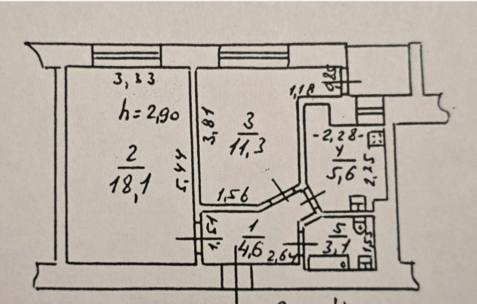 2 room apartment 44 m² Odesa, Ukraine