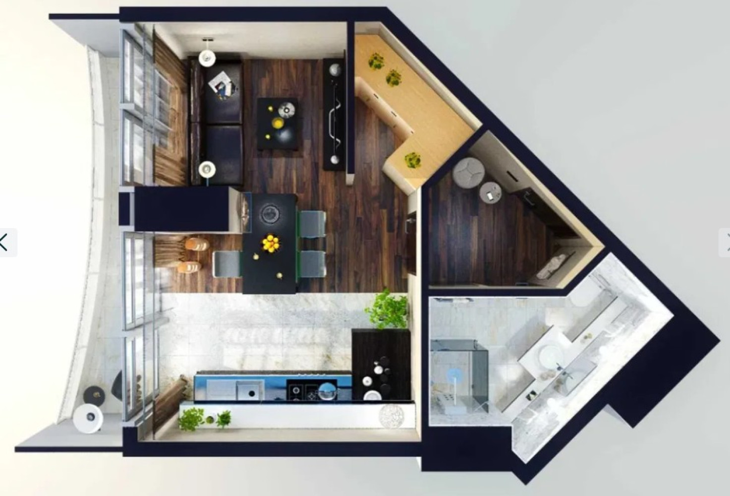 Квартира 1 комната 31 м² Одесса, Украина