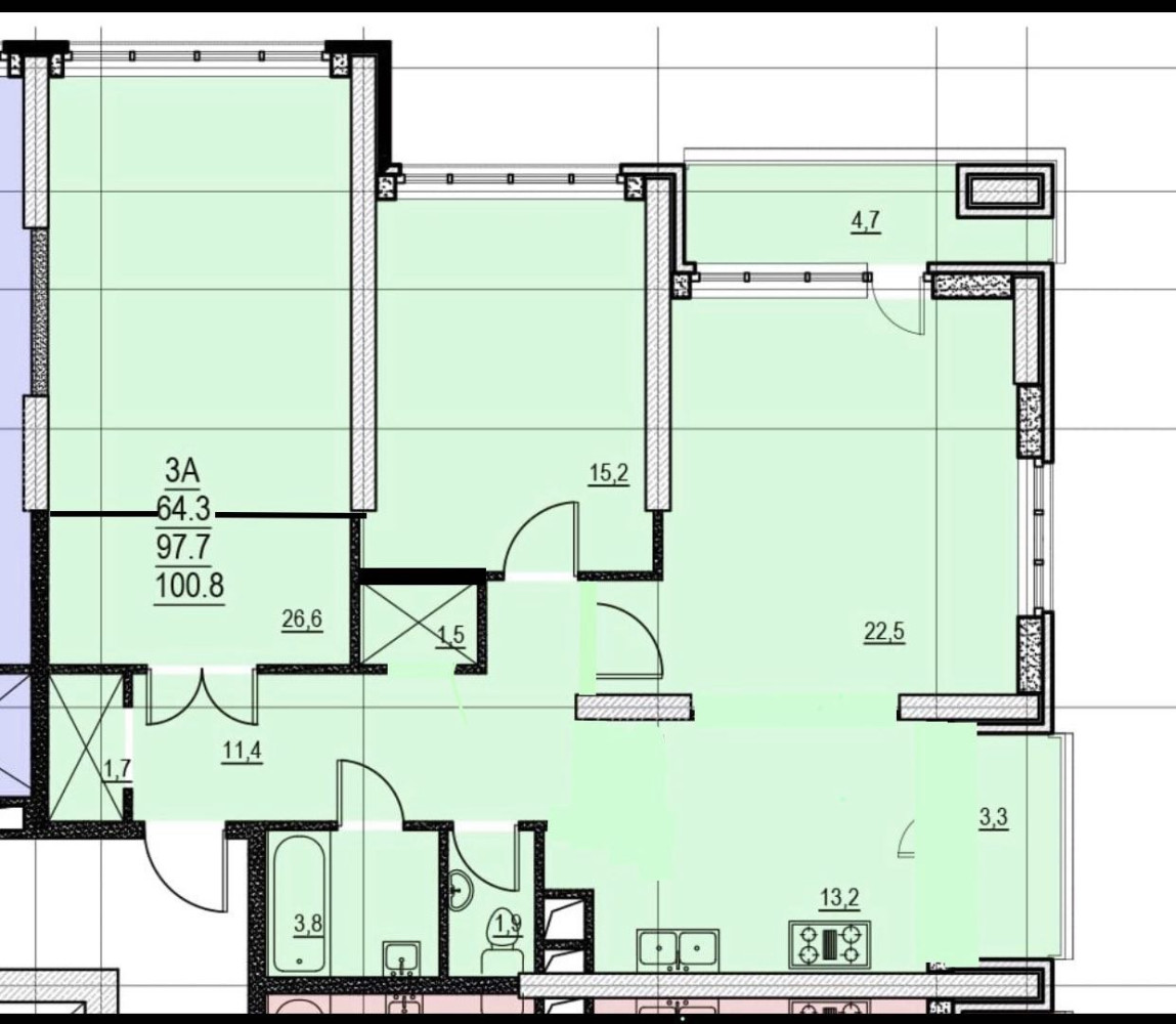 Квартира 2 комнаты 105 м² Одесса, Украина