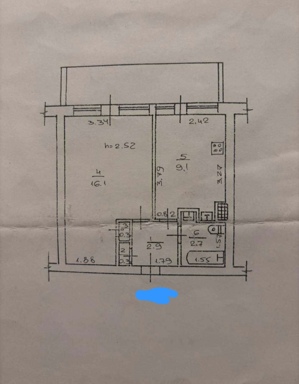 1 room apartment 38 m² Odesa, Ukraine
