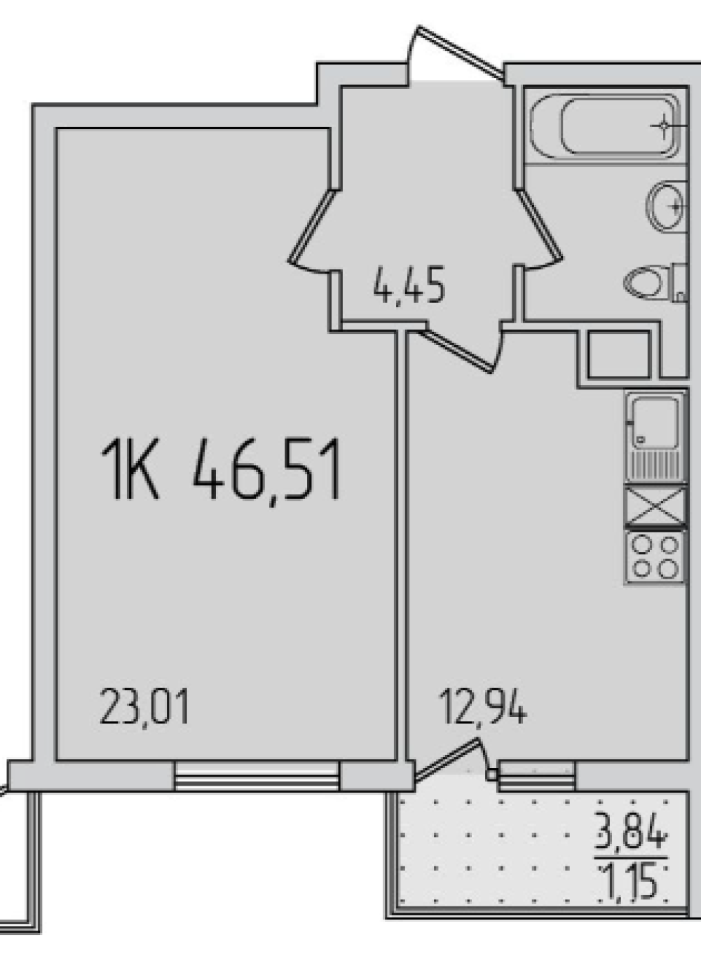 Appartement 1 chambre 47 m² Odessa, Ukraine